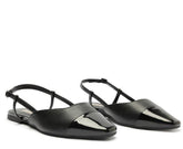 SAPATILHA SLINGBACK PONTA PRETA VERNIZ PRETA C 30356 0014 0001 ANACAPRI - Vintedoisk